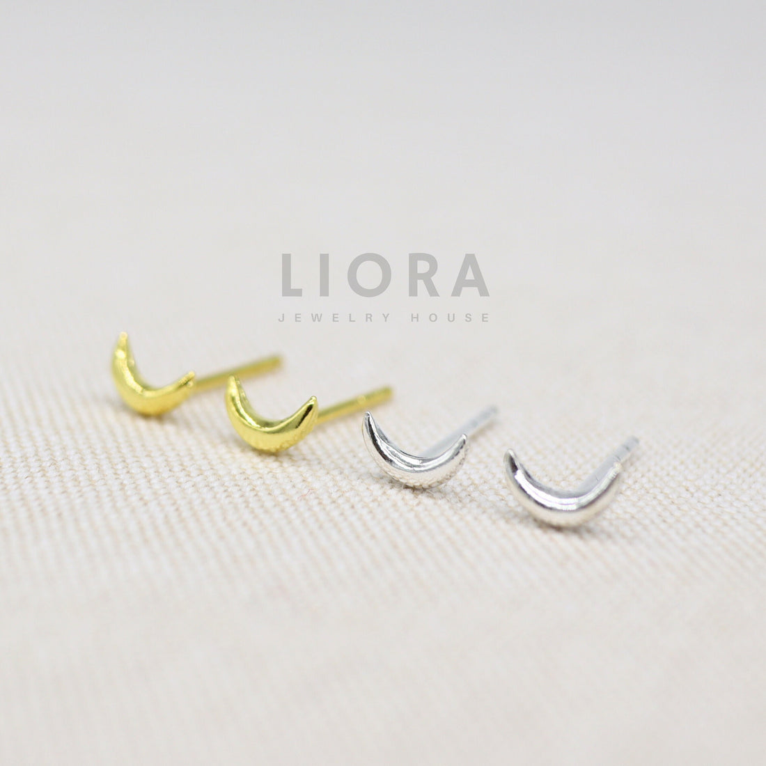 925 Sterling Silver Tiny Crescent Moon Stud Earrings, Moon Earrings, Crescent Moon Earrings, Moon Jewelry, 18k Gold Moon Earrings, Gold Moon