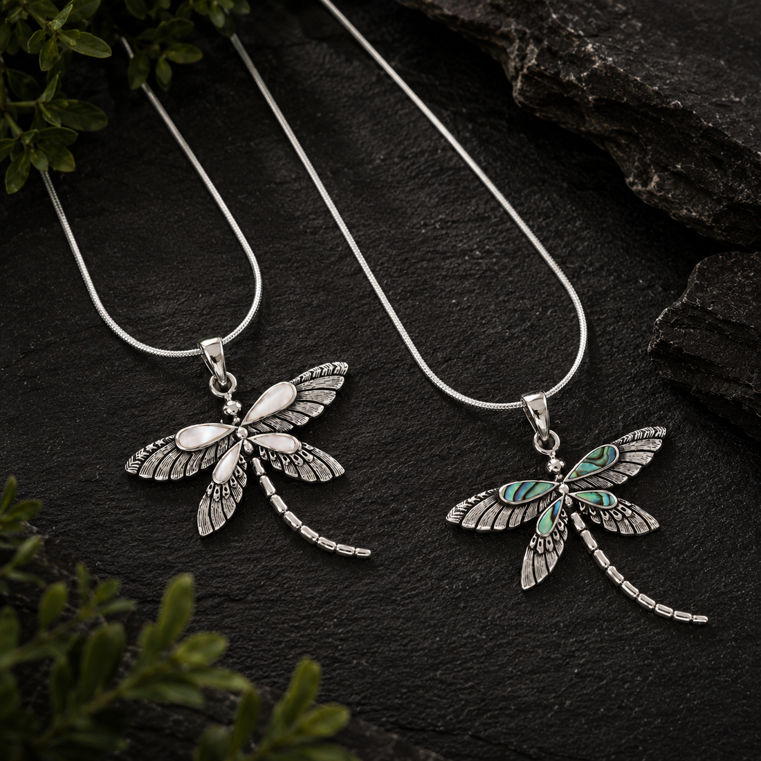 Abalone / Pearl Dragonfly Pendant