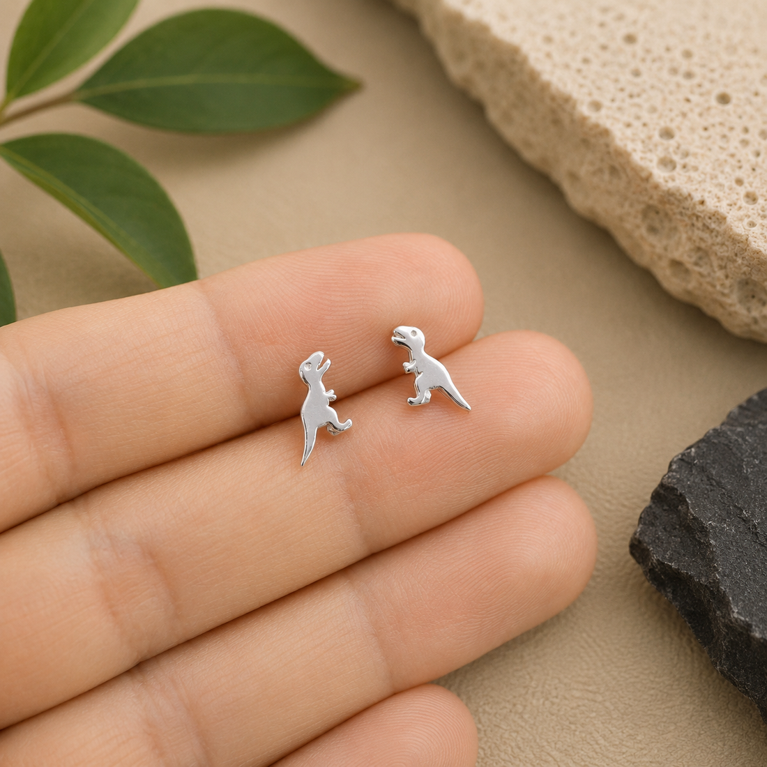 T-Rex Dinosaur Stud Earrings
