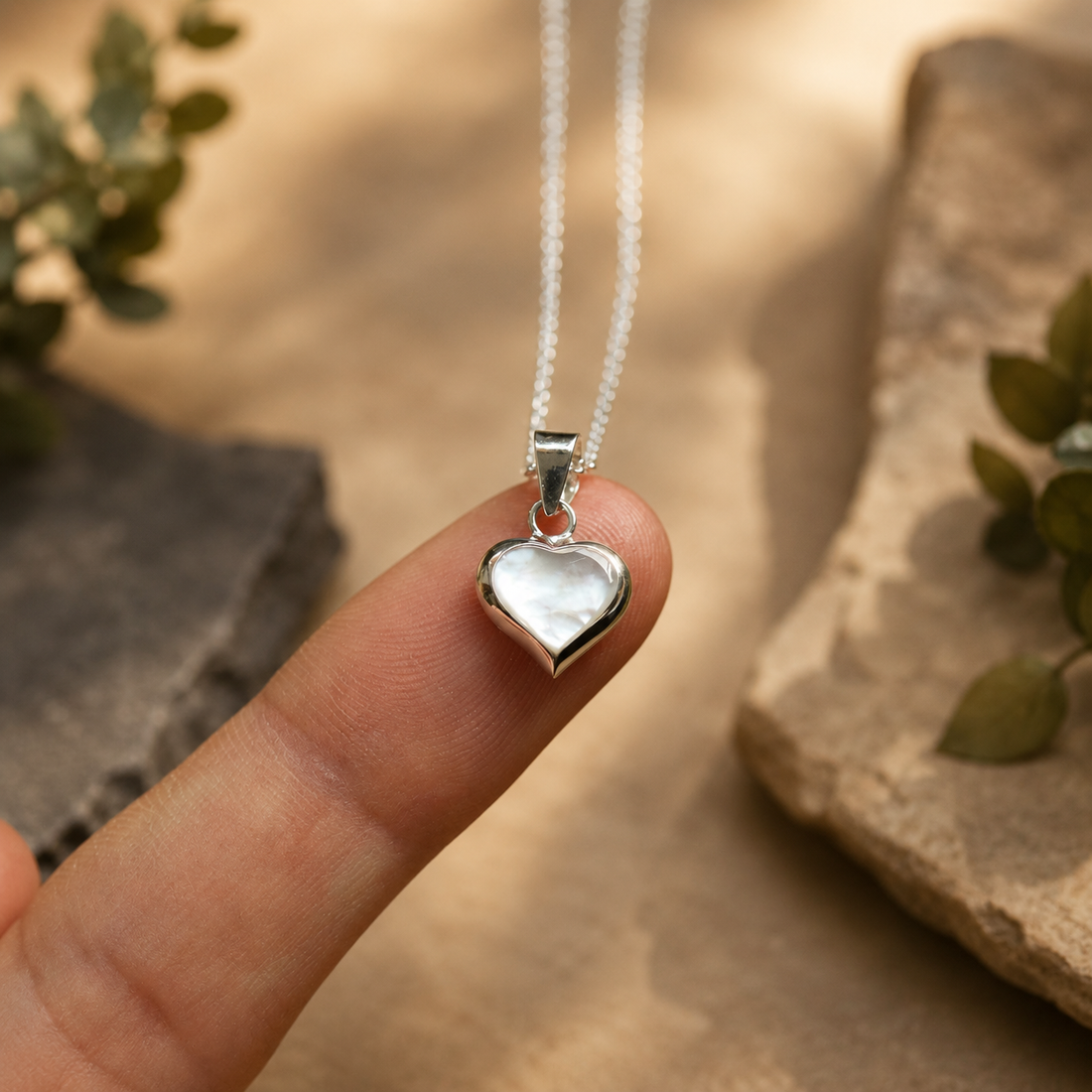 Mini Pearl Heart Pendant