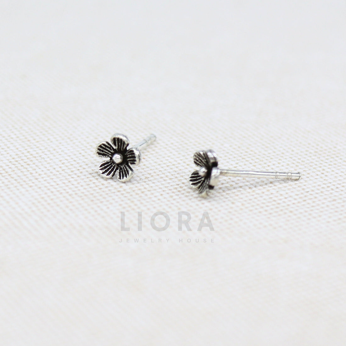 925 Sterling Silver Flower Stud Earrings, Flower Earrings, Flower Gift, Flower Jewelry