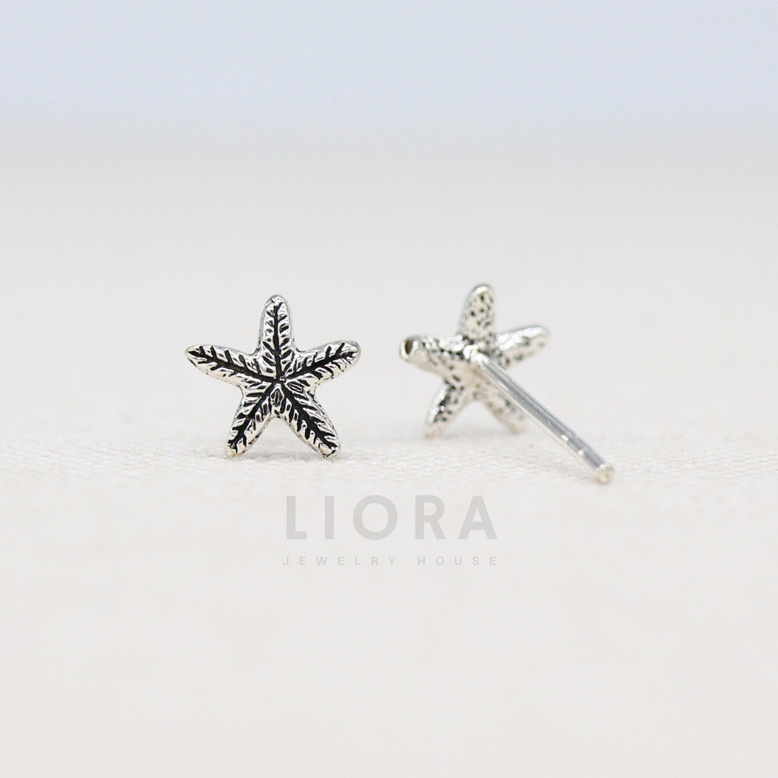 925 Sterling Silver Starfish Stud Earrings, Starfish Earrings, Starfish Jewelry, Starfish Gift, Animal Earrings