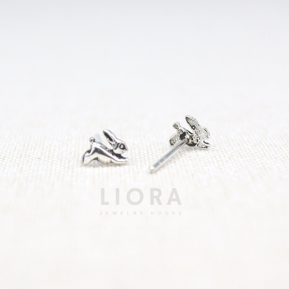 925 Sterling Silver Rabbit Stud Earrings, Rabbit Earrings, Small Rabbit Earrings, Rabbit Gift, Easter Rabbit