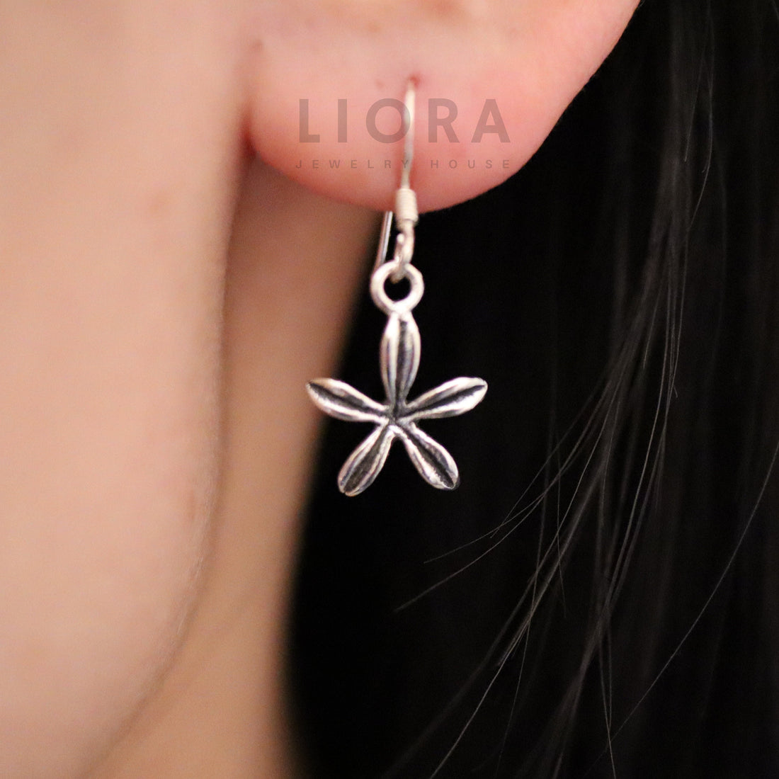 925 Sterling Silver Flower Drop Earrings, Flower Earrings, Drop Dangle Earrings, Flower Gift
