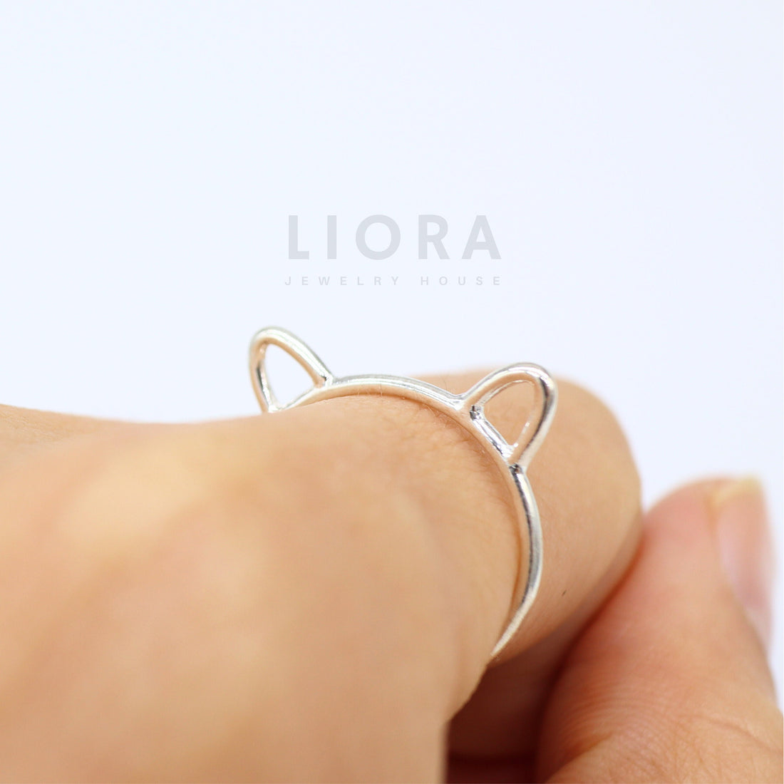 925 Sterling Silver Cat Ring, Cat Ear Ring, Kitten Ring, Cat Symbol Ring, Animal Ring, Cat Gift