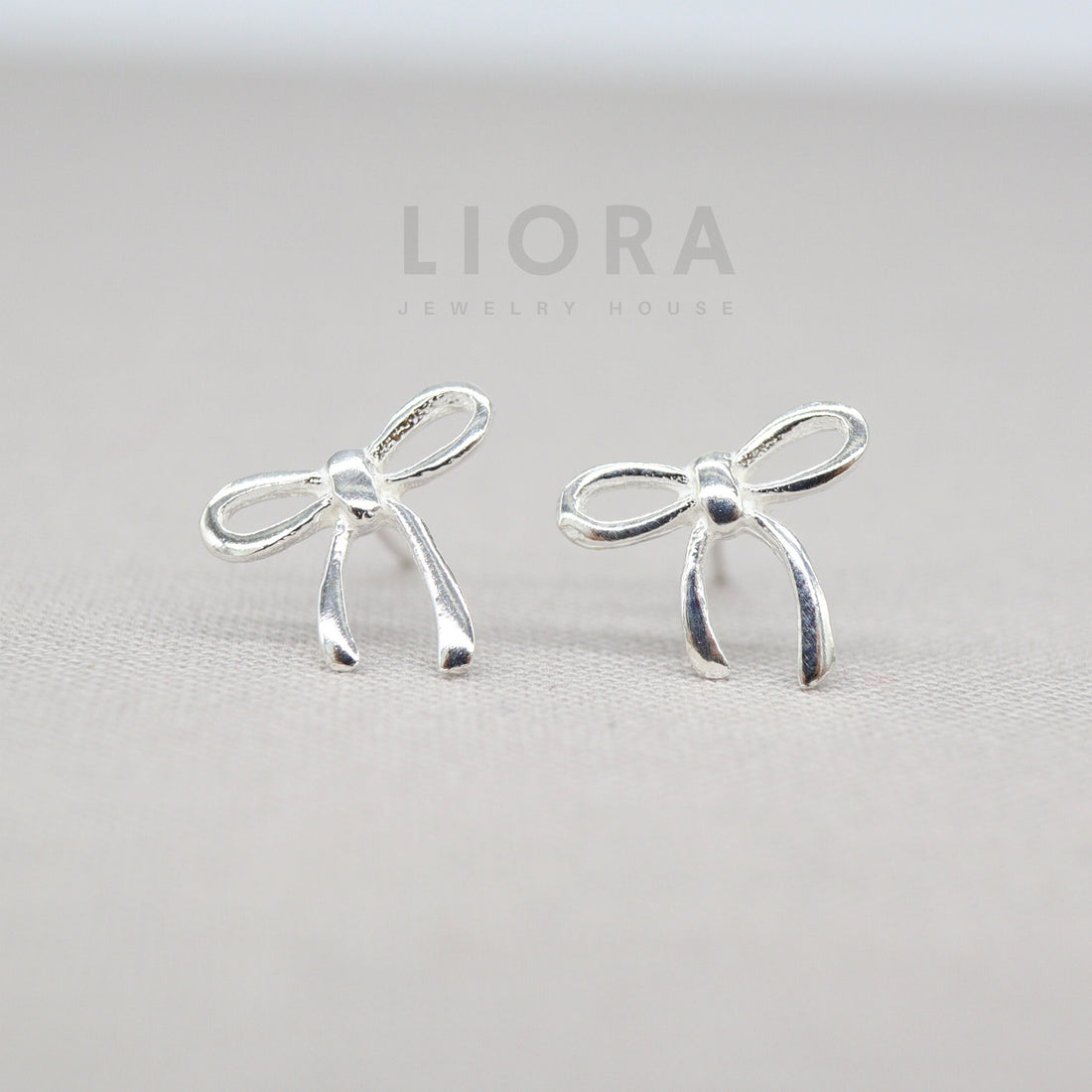 925 Sterling Silver Ribbon Bow Stud Earrings, Bow Earrings, Bowties Earrings, Bow Gift, Small Bow Earrings, Bow Jewelry, Gift for Her
