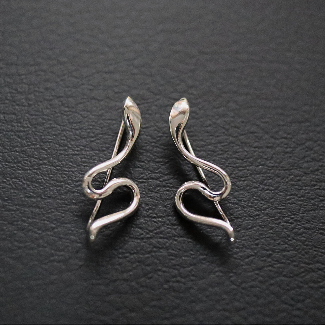 925 Sterling Silver Snake Ear Climbers, Smooth Snake Ear Climbers, Snake Earrings, Snake Ear Climbers, Snake Ear Wrap, Snake Gift