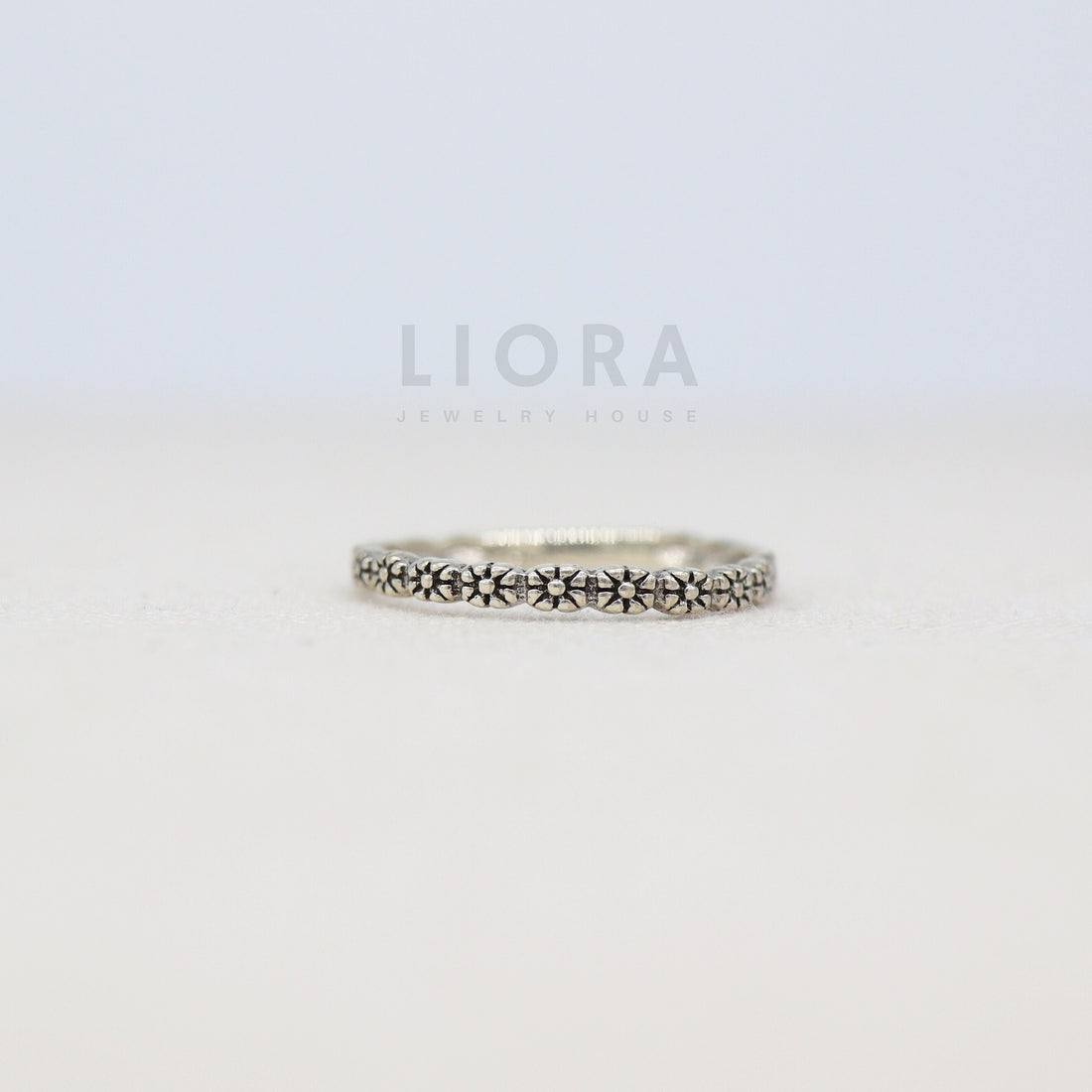 925 Sterling Silver Small Flower Ring, Flower Ring, Ring Band, Floral ring, Silver Rings, Ring Gift