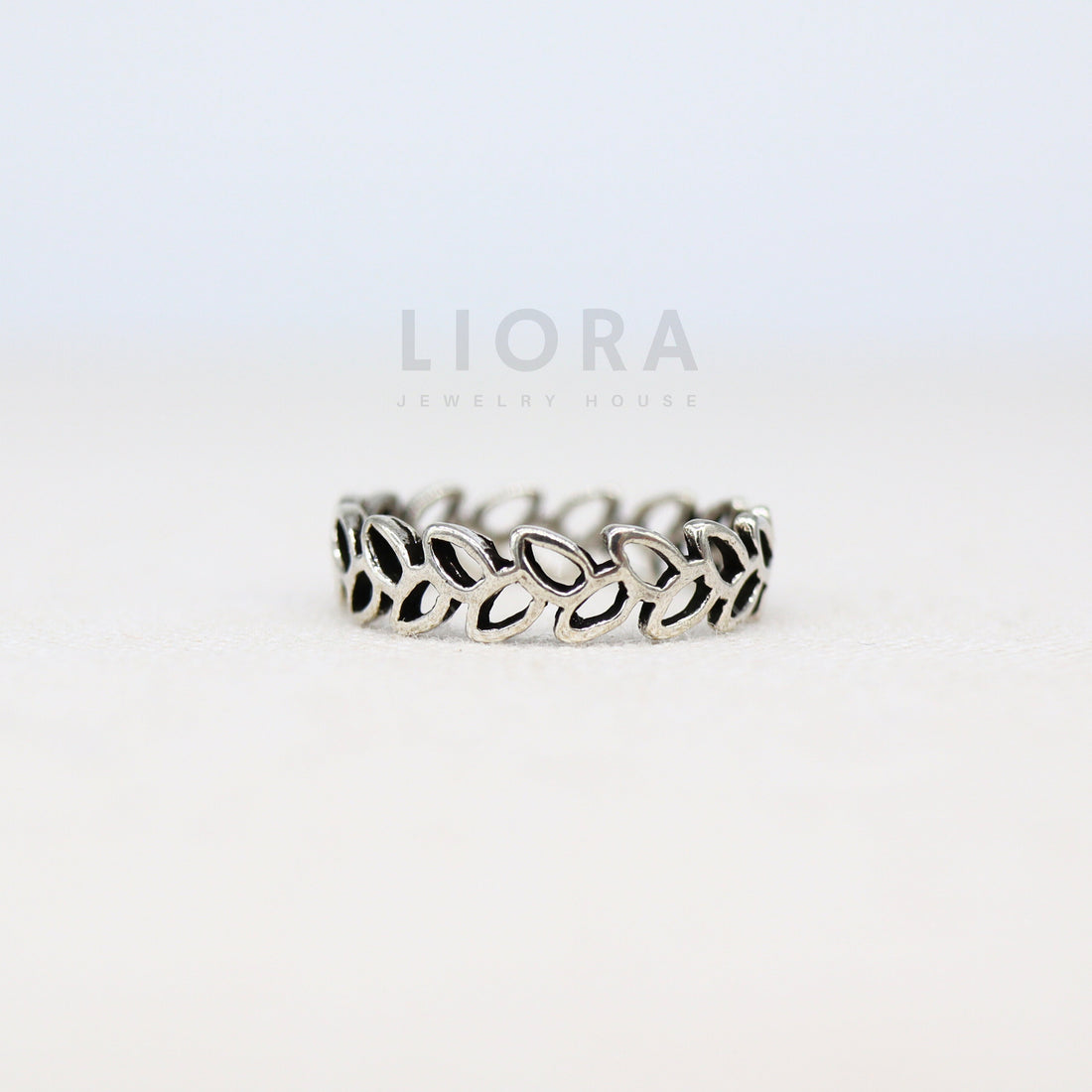 925 Sterling Silver Olive Branch Ring, Silver Olive Ring, Leaf Band Ring, Olive Band Ring, Olive Gift