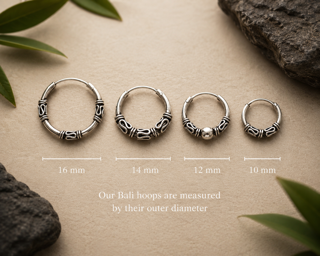 Traditional Balinese Infinity Hoops Earrings