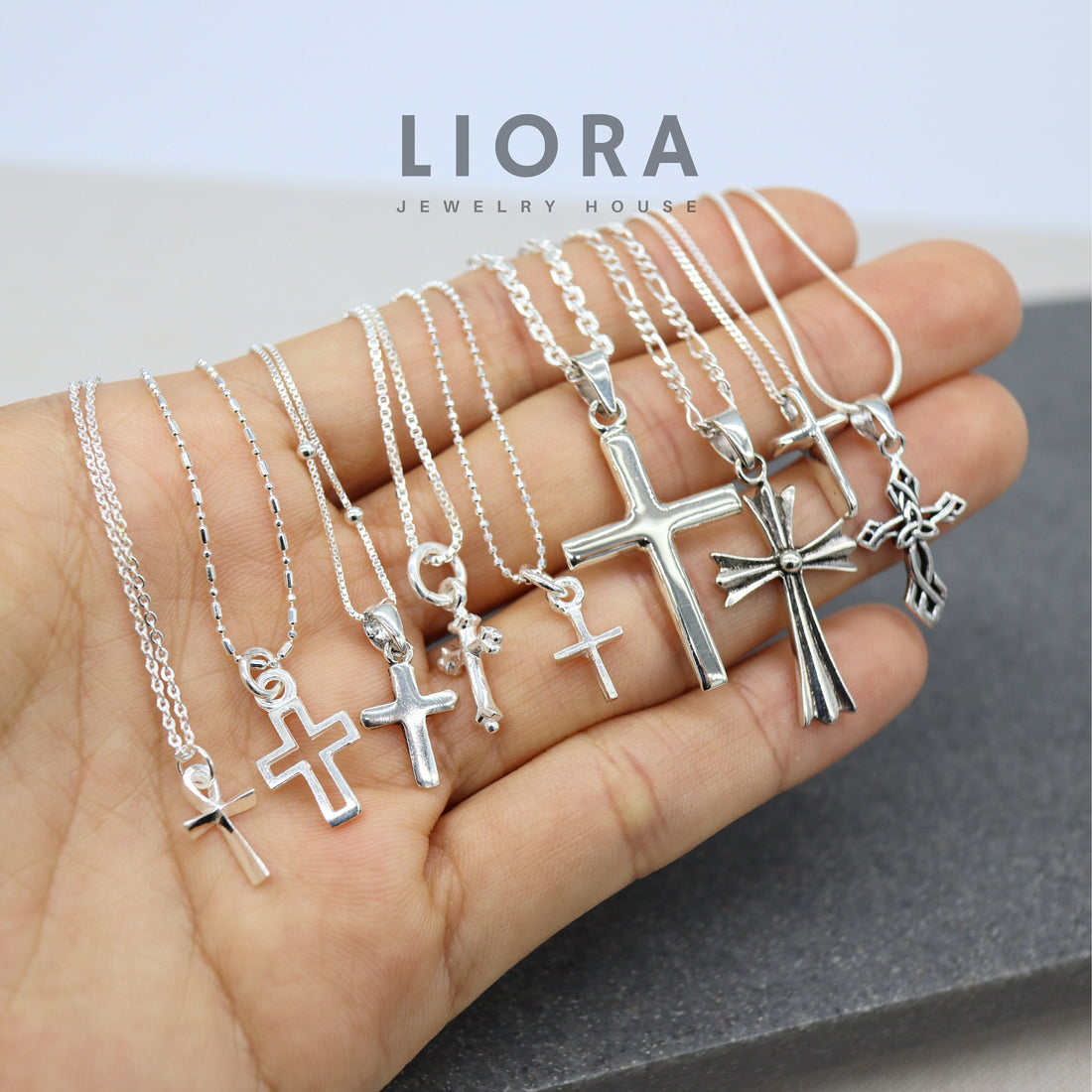 925 Sterling Silver Cross Pendant, Cross Pendant, Cross Chain, Thick, Small Cross, Orthodox Cross, Cross Chain Gift, Cross Necklace