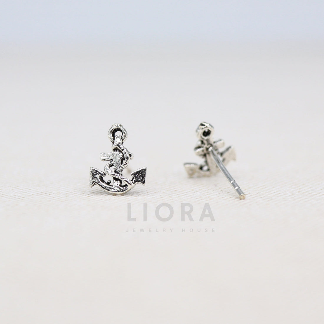 925 Sterling Silver Anchor Stud Earrings, Anchor Earrings, Anchor Gift, Boat Earrings, Ship Earrings
