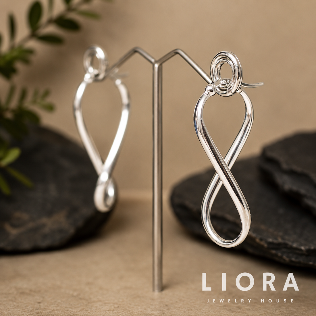 Elegant Twisted Infinity Hoop Earrings