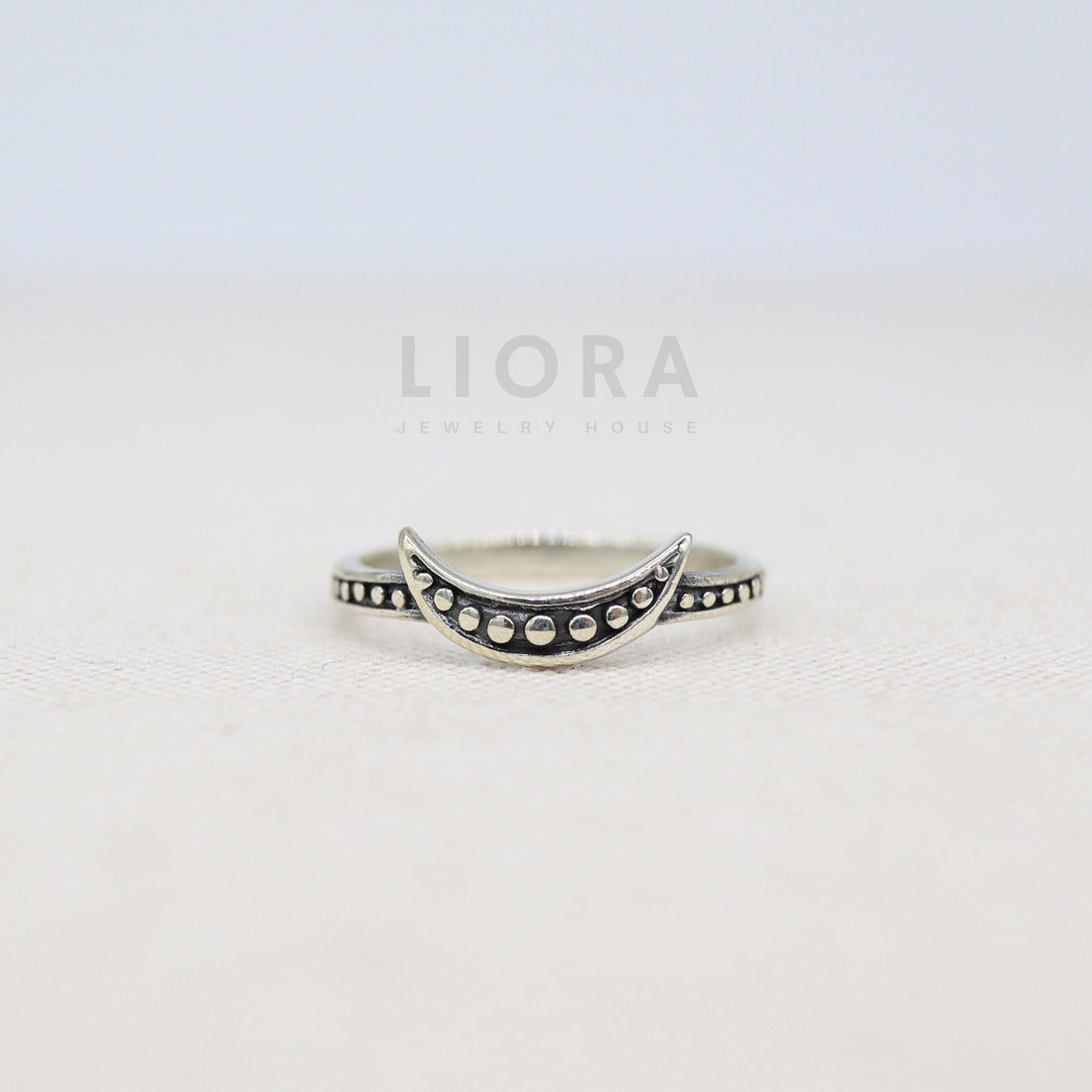 925 Sterling Silver Crescent Moon Ring, Silver Moon Ring, Moon Ring, Stacking Ring, Boho Ring, Moon Gift