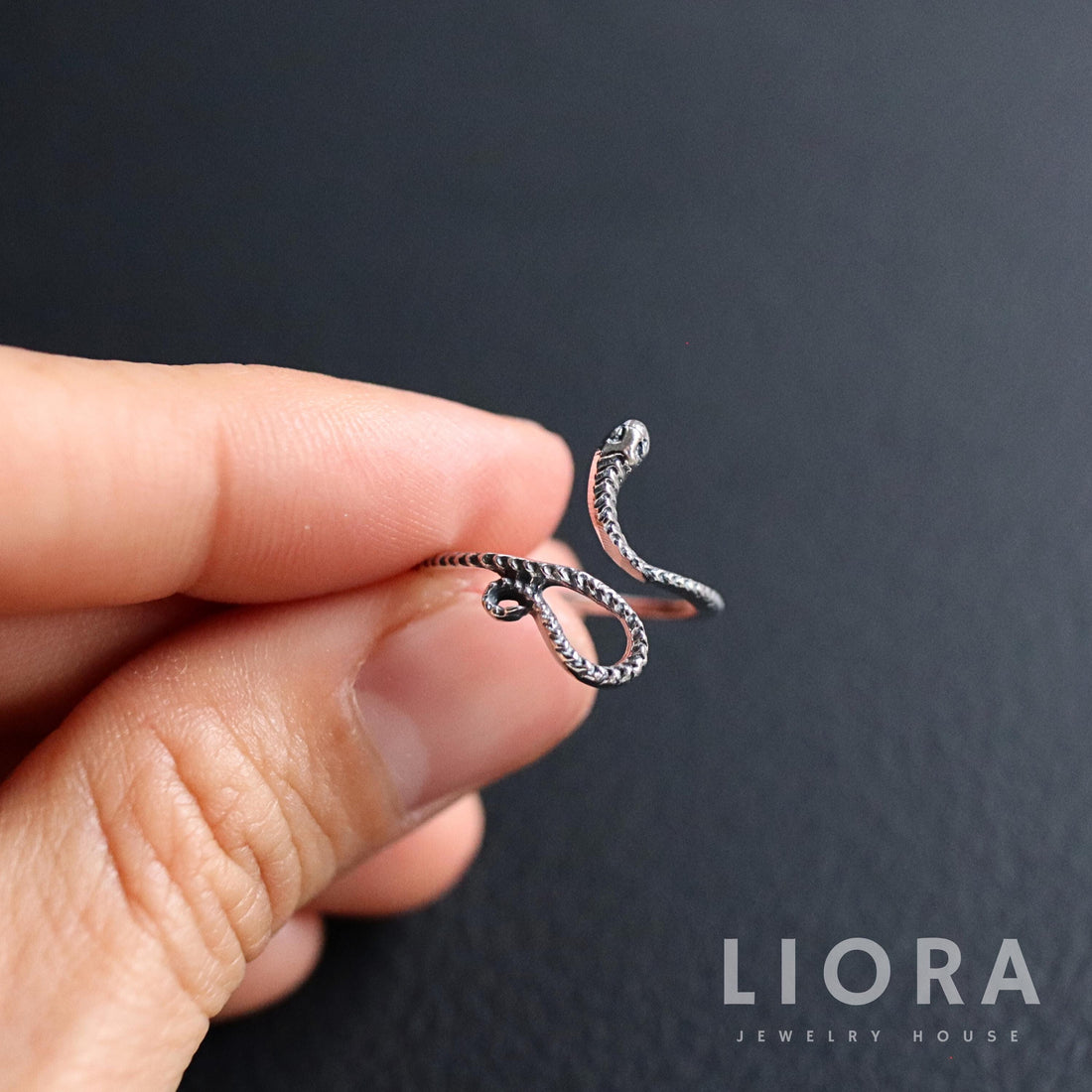 925 Sterling Silver Snake Wrap Ring, Snake Ring, serpent ring, Stackable Ring, Boho Ring, Animal Ring, Snake Lover Gift