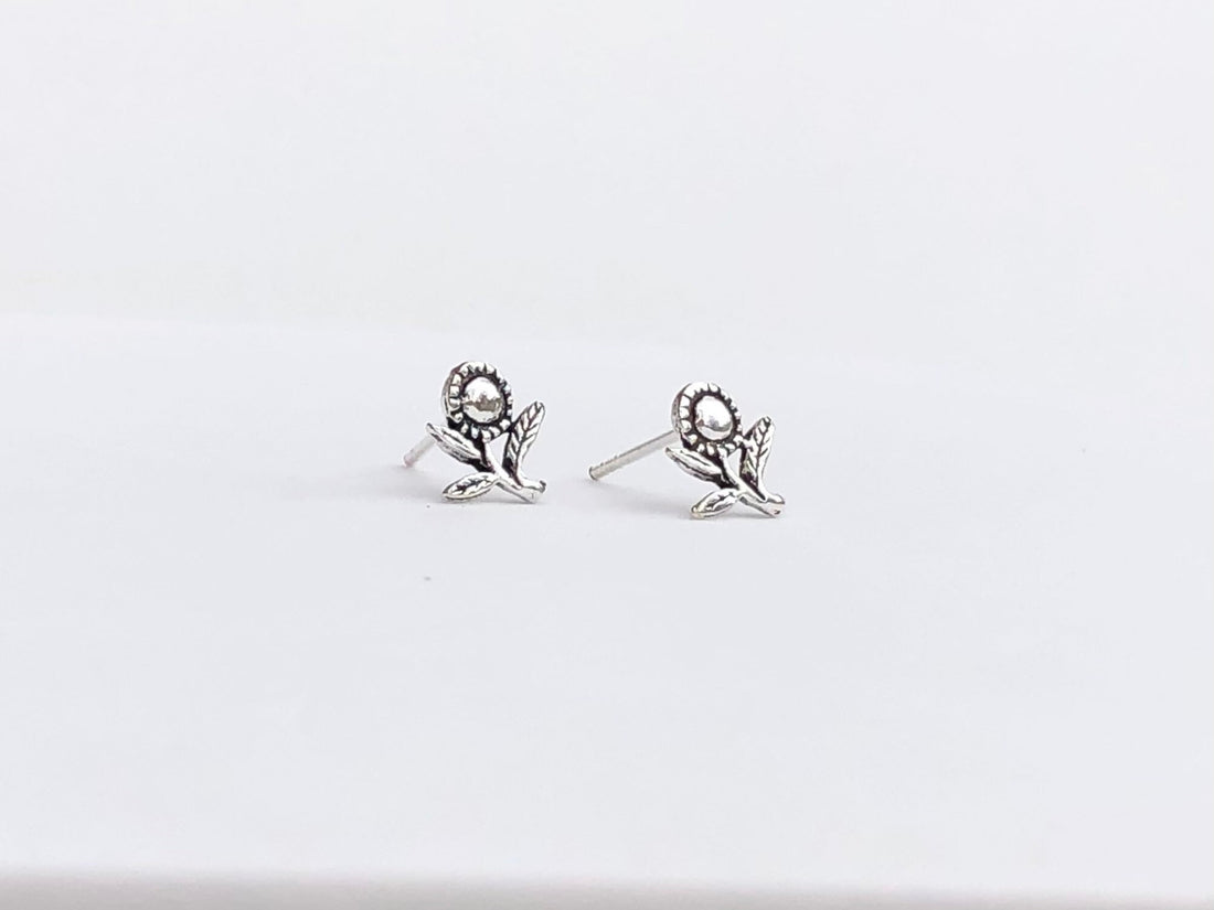 925 Sterling silver sunflower stud earrings, sunflower earrings, sunflower studs, sunflower lover gift, flower earrings, flower studs