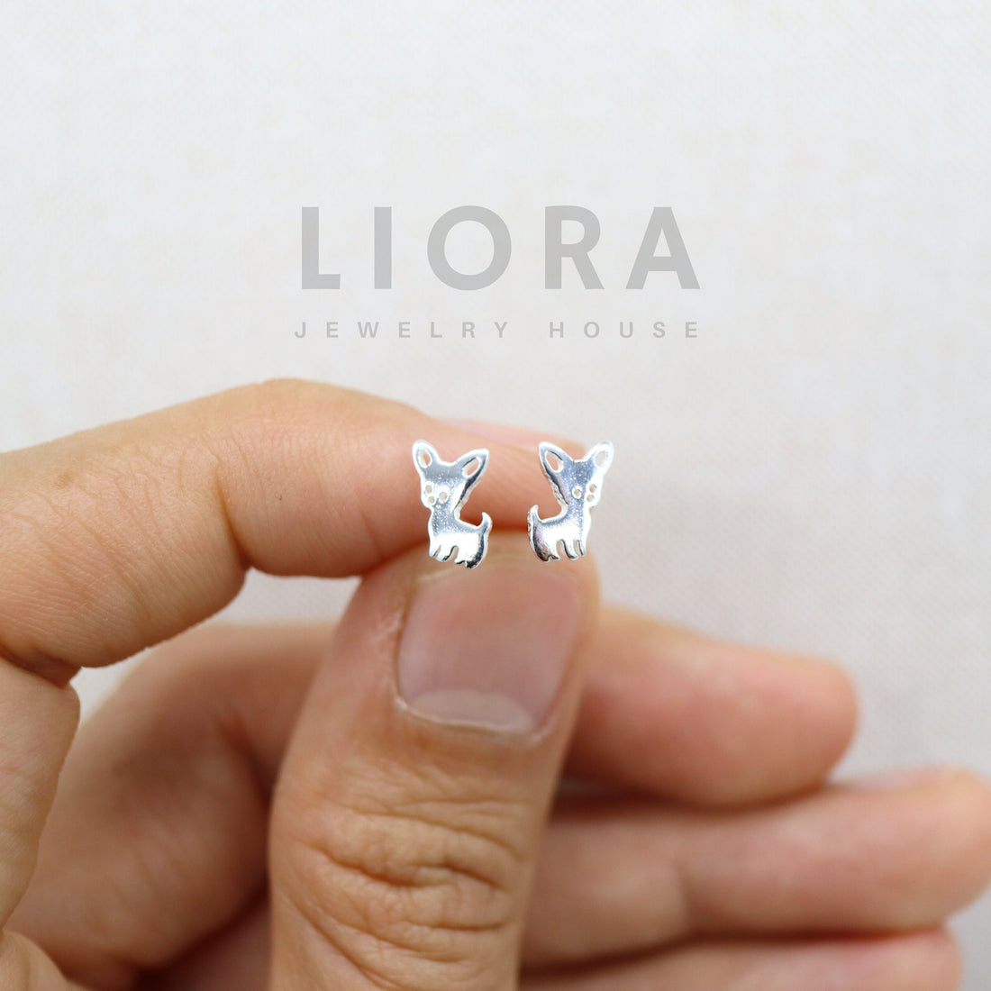 925 Sterling Silver Chihuahua Stud Earrings, Dog Earrings, Puppy Earrings, Dog Studs, Pet Earrings, Chihuahua Gift