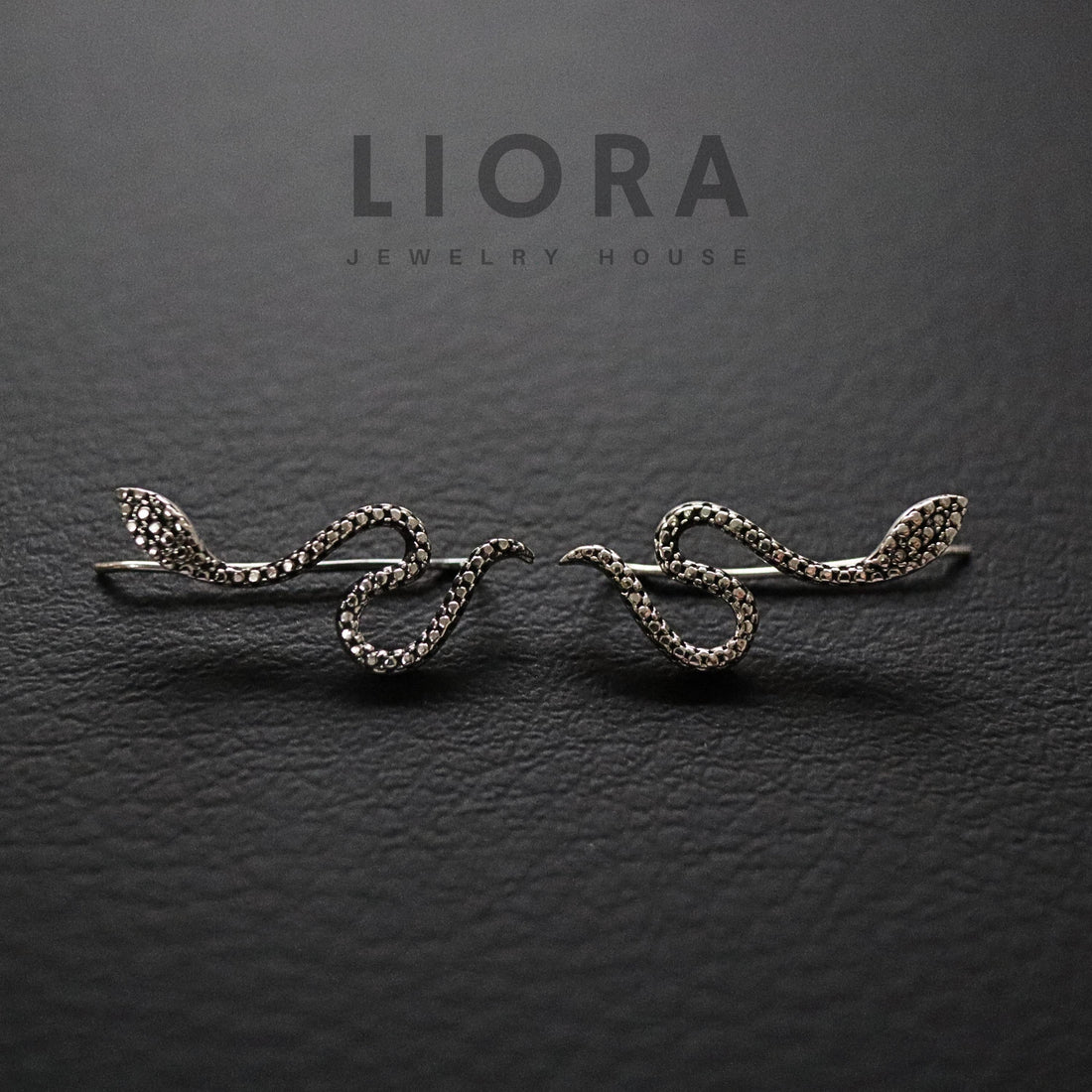 925 Sterling Silver Snake Ear Climbers, Snake Earrings, Snake Climbers, Ear Climbers, Snake Gift, Snake Jewelry, Baby Snake Ear Climbers