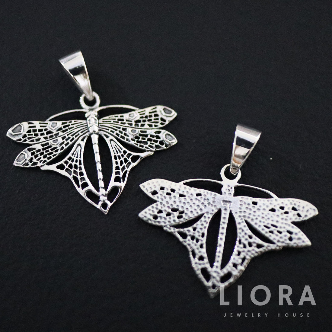 Sterling Silver Dragonfly Necklace 925 Silver Dragonfly Pendant Nature Jewelry Insect Necklace Gift for Her Boho Jewelry