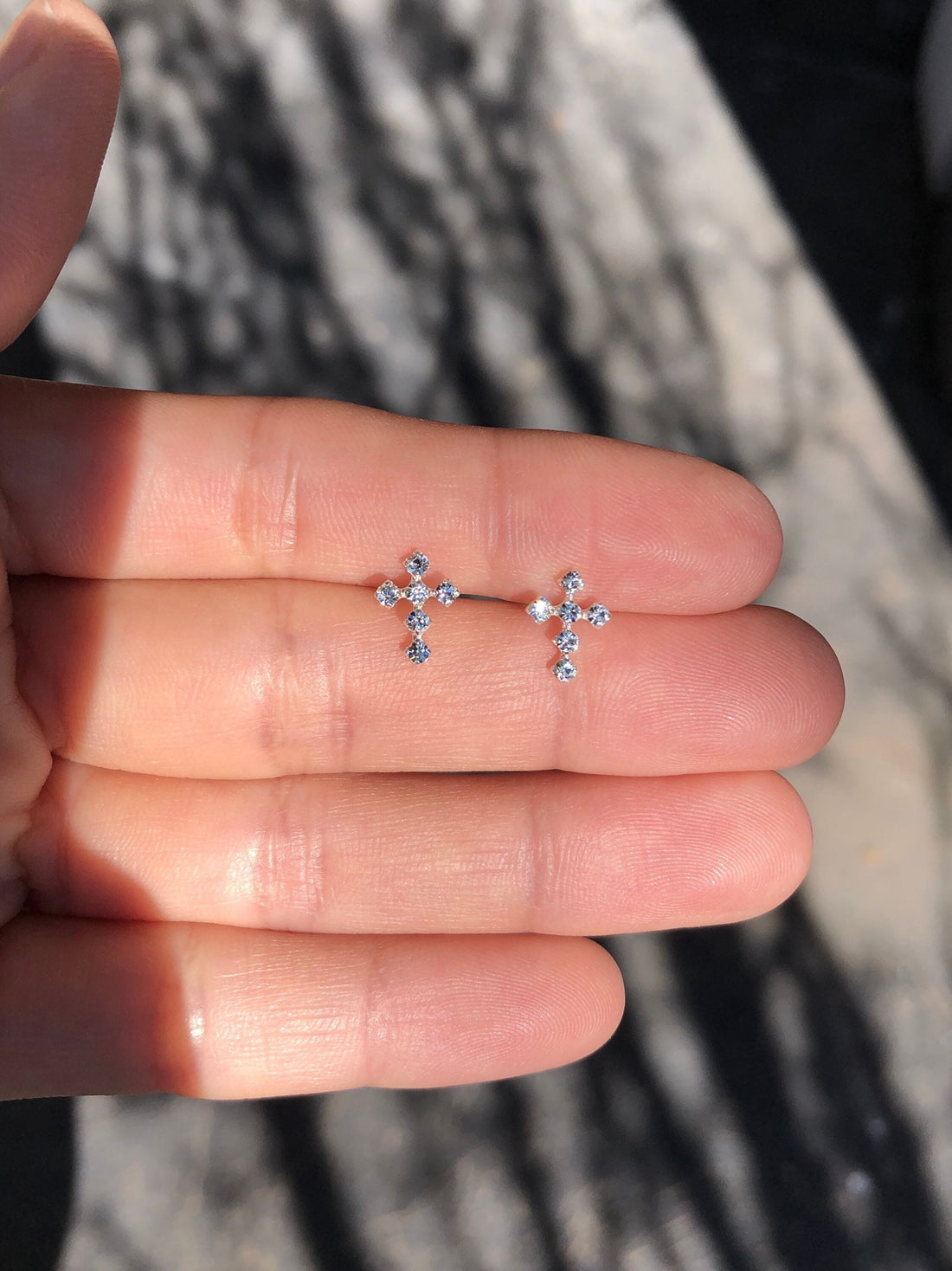 CZ cross stud earrings, cross stud earrings, CZ cross, Jesus cross earrings, Jesus Christ, Christmas gift, cross earrings, lgbt, lesbian, CZ