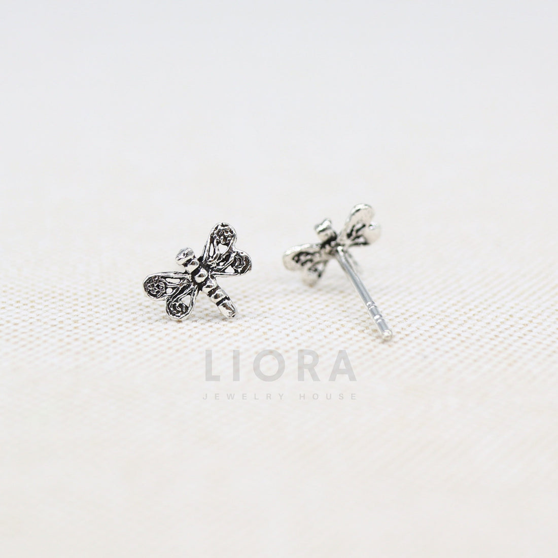 925 Sterling Silver Dragonfly Stud Earrings, Dragonfly Earrings, Butterfly Earrings, Animal Earrings, Kid Earrings