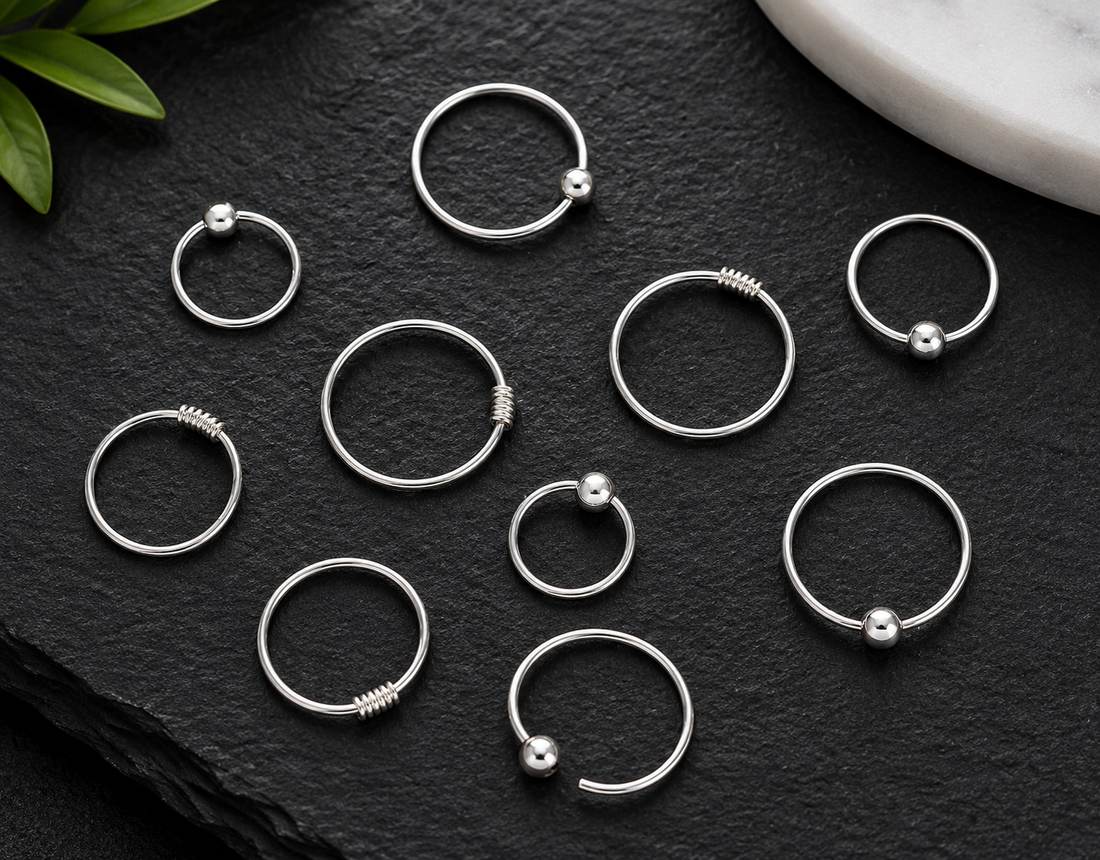 Ball Closure & Coil Hoop Earrings