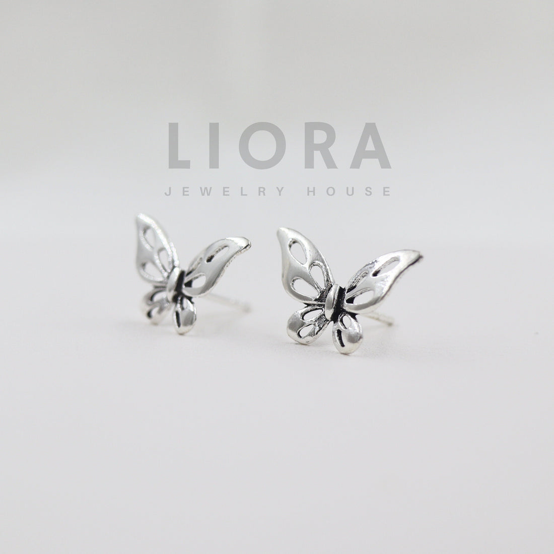 925 Sterling Silver Butterfly Stud Earrings, Butterfly Earrings, Butterfly Gift, Butterfly Jewelry, Gift For Her