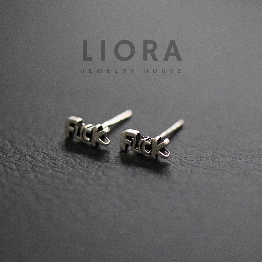 925 Sterling Silver Fuck Earrings, F Word Silver Earrings, Word Stud Earrings, Minimalist Hypoallergenic Stud Earrings, Fuck Jewelry