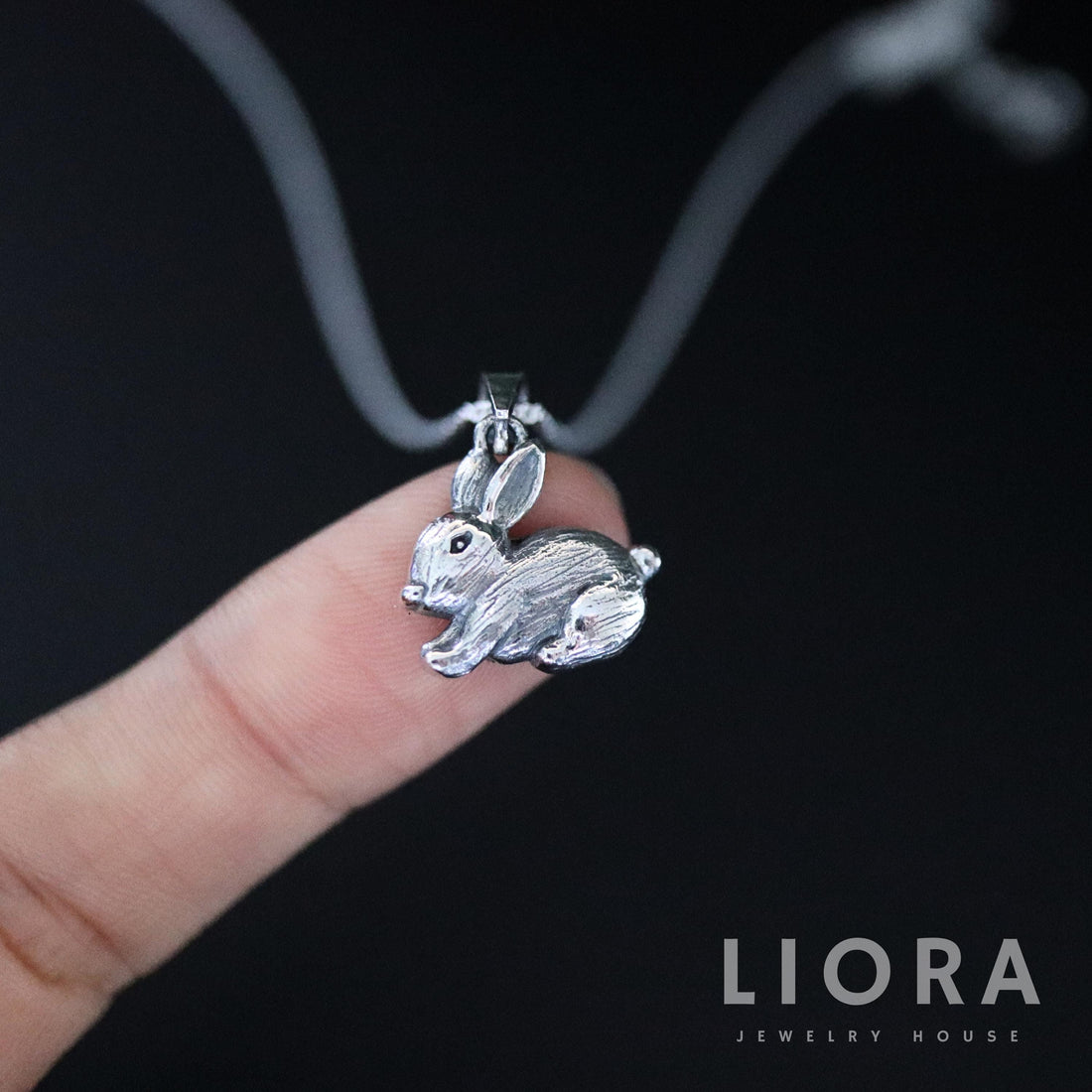925 Sterling Silver Rabbit Pendant Necklace, Rabbit Pendant, Bunny Necklace, Rabbit Gift, Easter Pendant Gift, Rabbit Jewelry, Gift for her