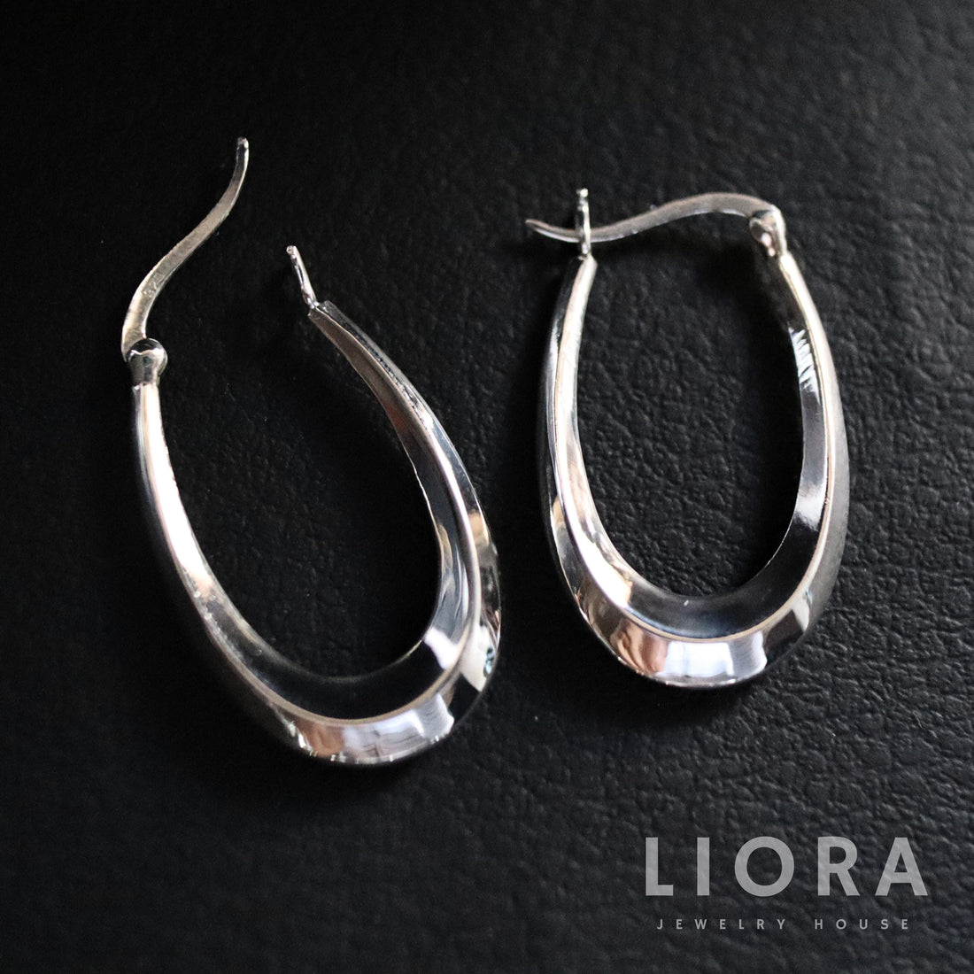 925 Sterling Silver Teardrop Hoop Earrings, Chunky Hoop Earrings, Silver Hoop Earrings, Thick Hoops, Woman Hoop Earrings, Oval Hoops