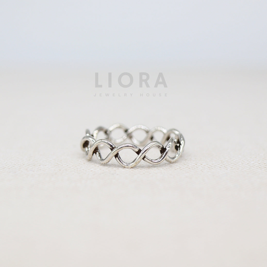 925 Sterling Silver Infinity Ring, Infinity Rope Ring, Twisted Ring, Infinity Ring, Zigzag Ring