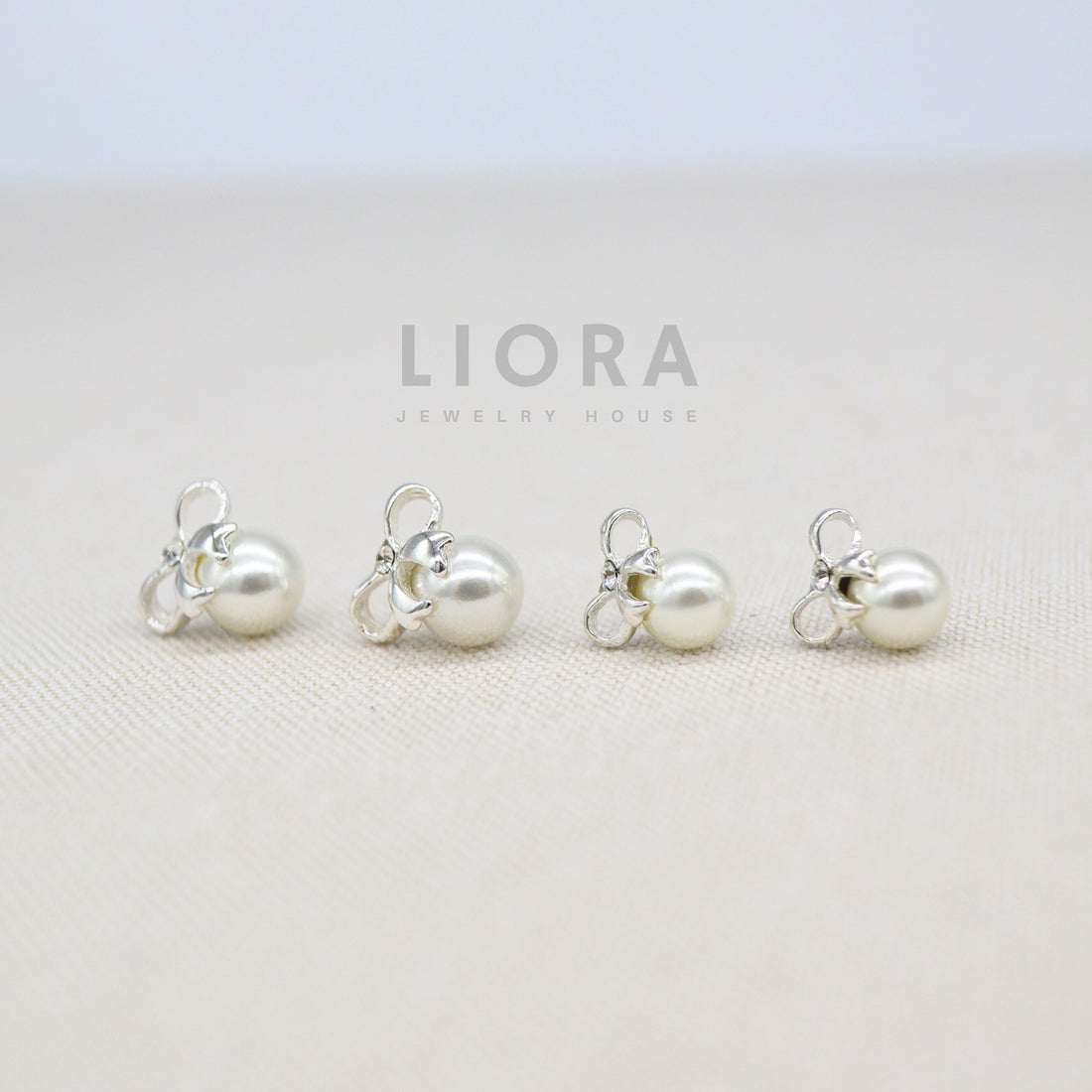 Freshwater Pearl with Bow Stud Earrings, Pearl Earrings, Bride Earrings, Bridal Earrings, Pearl Studs, Bow Earrings