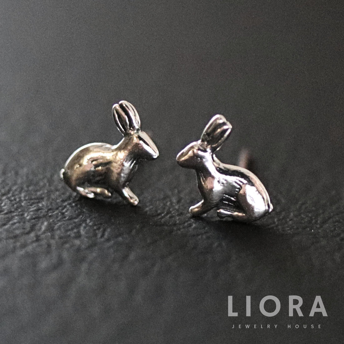 925 Sterling Silver Bunny Stud Earrings, Tiny Rabbit Earrings, Cute Animal Studs, 925 Silver Earrings, Gift for Her, Easter Jewelry