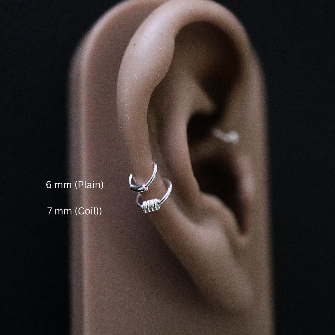 925 Sterling Silver Tiny 6 mm Hoop Earrings, Cartilage hoops, Tiny Hoop, sleeper hoop 18K gold, SUPER TINY Cartilage Hoops, Ultra Tiny Hoop