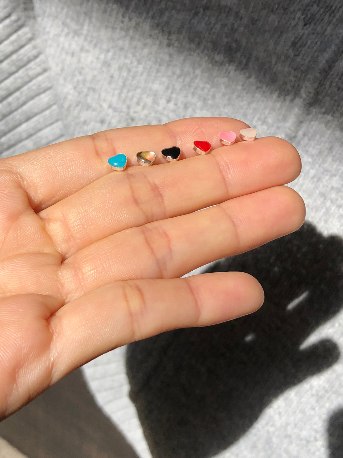 Heart stud earrings, heart earrings, pearl heart earrings, heart shell earrings, turquoise, tiny heart, small heart earrings, silver heart