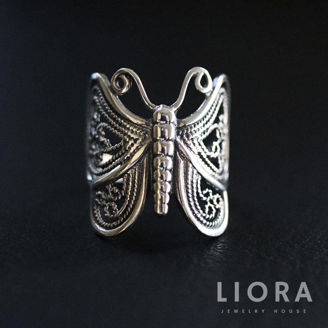 925 Sterling Silver Butterfly Ring, Butterfly Statement Ring, Large butterfly ring, Silver Butterfly, Butterfly Gift, Filigree Butterfly