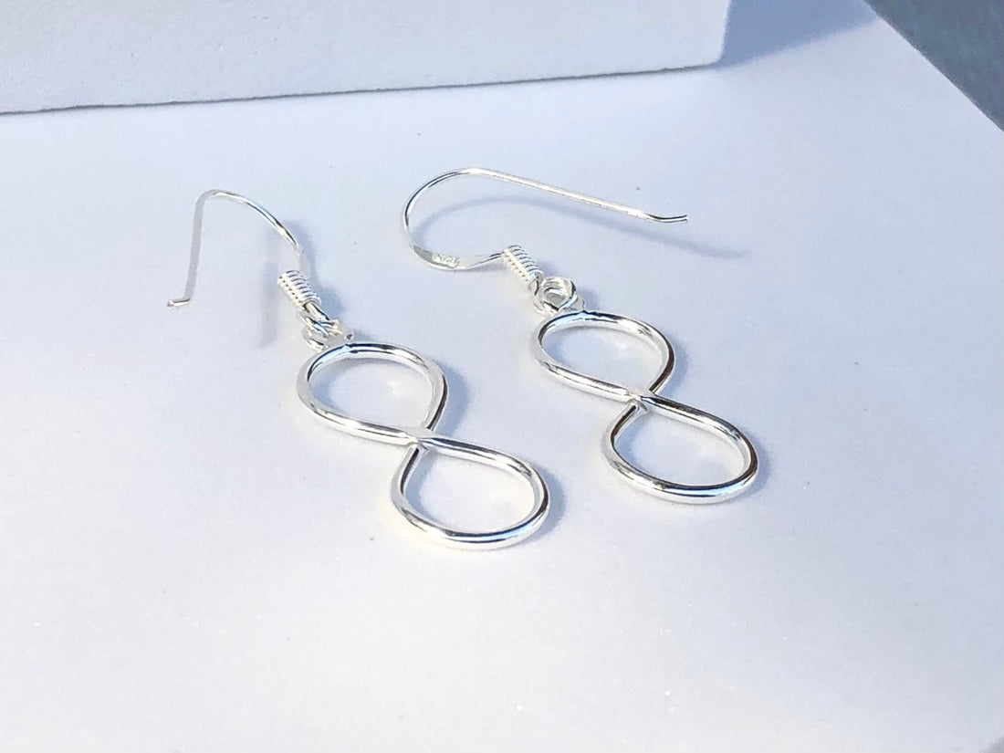 925 Sterling silver infinity dangle earrings, infinity earrings, infinity symbol earrings, love earrings, dangle earrings, infinity gift