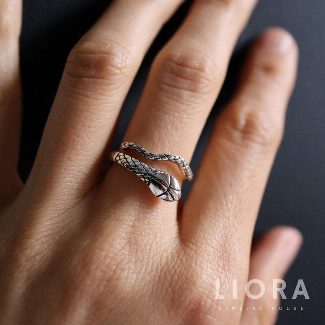 925 Sterling Silver Snake Wrap Ring, Snake Ring, Serpent ring, Stackable Ring, Boho Ring, Animal Ring, Snake Lover Gift