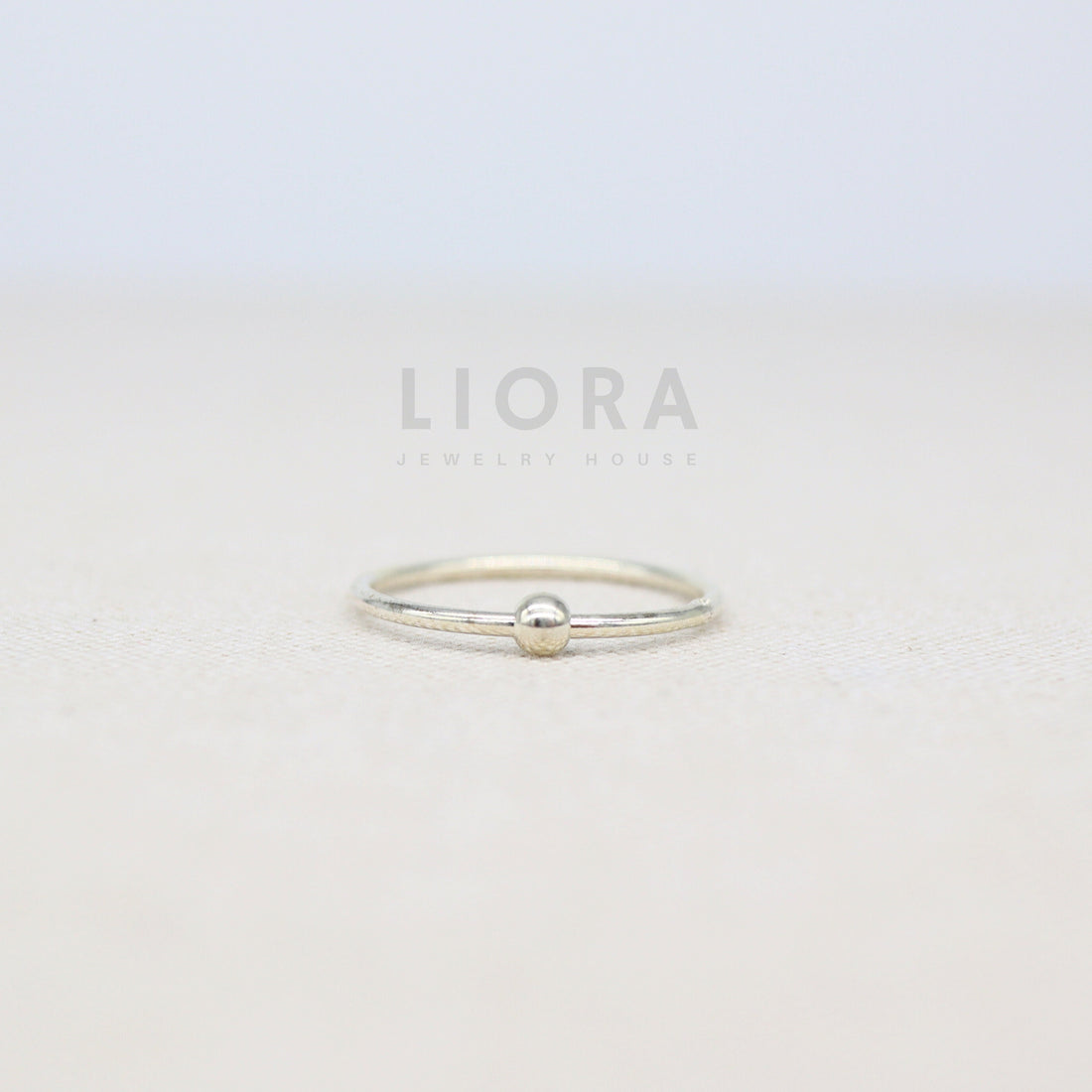 925 Sterling Silver Worry Ring, Anxiety Ring, Silver Ball Ring, Stackable Ring, Thin Band Ring