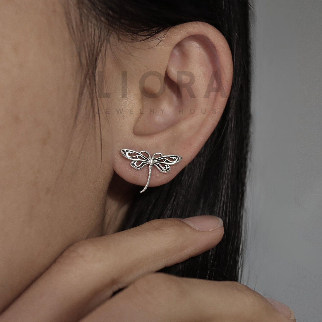 925 Sterling Silver Dragonfly Stud Earrings, Dragonfly Earrings, Dragonfly Gift, Dragonfly Studs, Dragonfly Jewelry, Animal Earrings