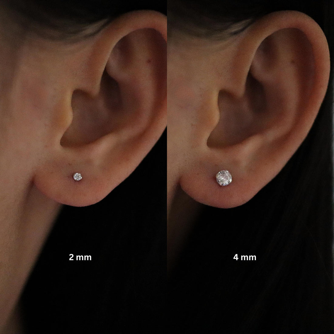 925 Sterling Silver CZ Stud Earrings, Round CZ Earrings, Crystal Earrings, Bridal Earrings, Diamond Earrings, Diamond Studs, CZ Earring Gift