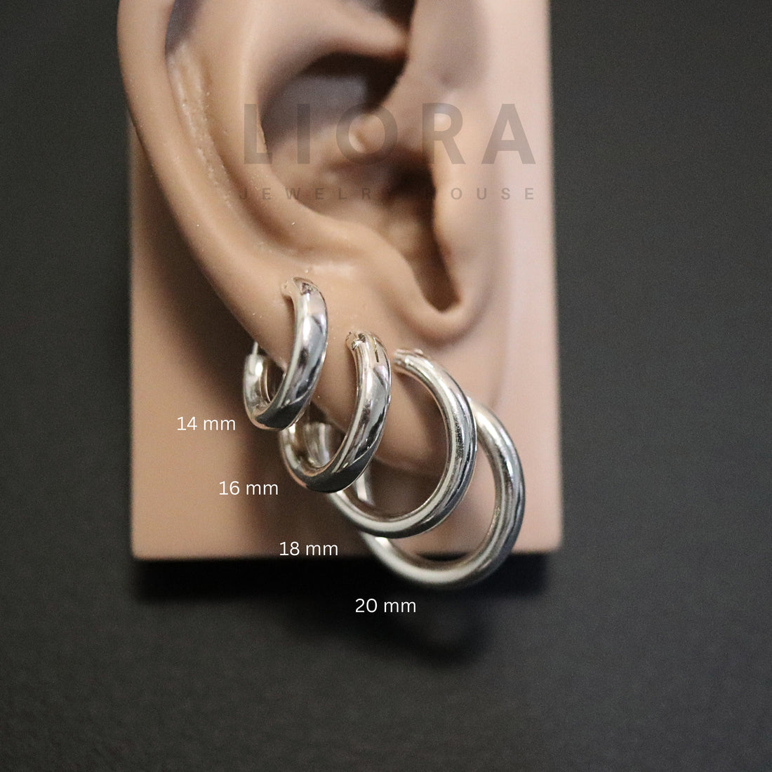 925 Sterling Silver 3 mm Thick Hoop Earrings, Silver Hoop Earrings, Plain Hoop Earrings, Simple Hoop Earrings, Chucky Hoop Earring, Big Hoop