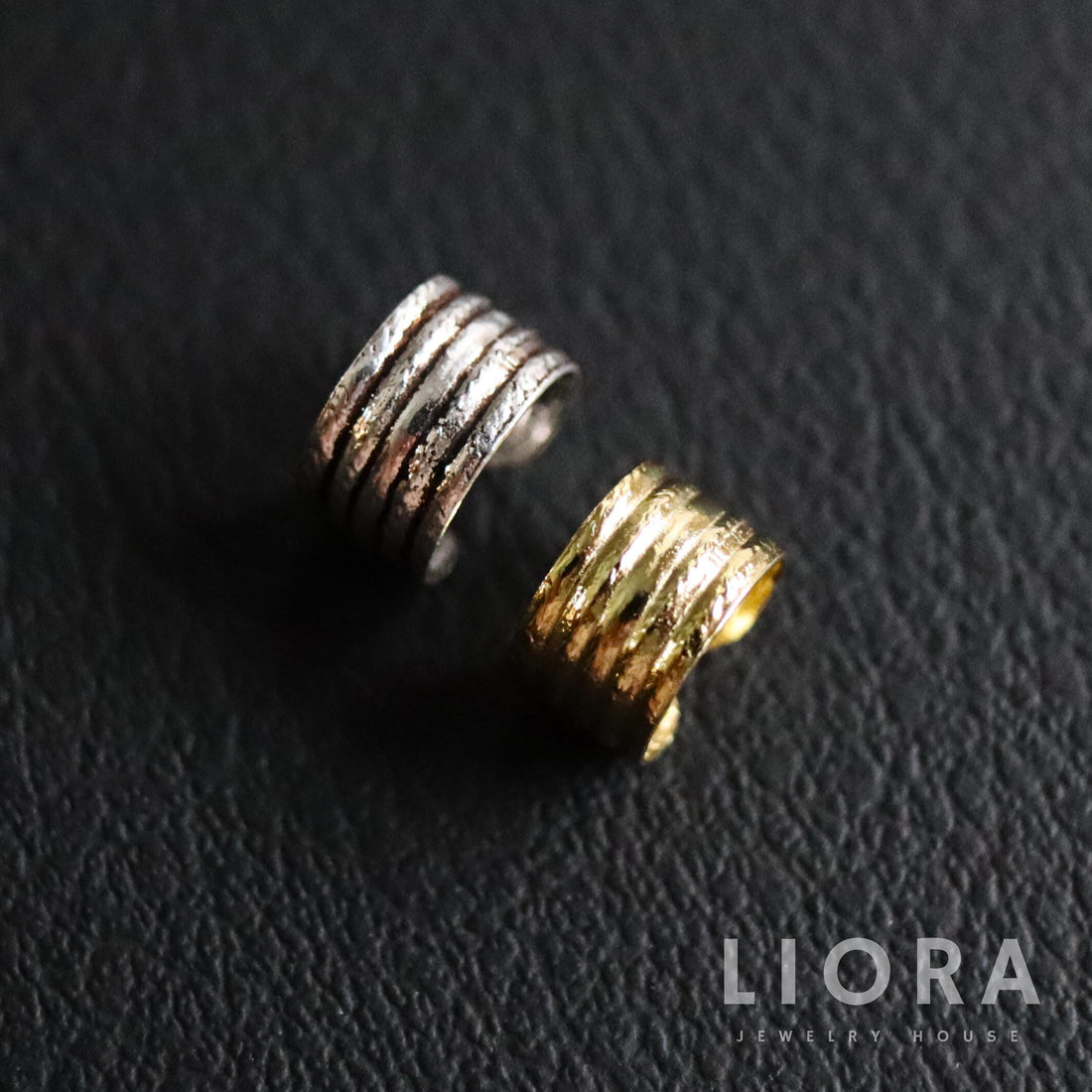 925 Silver Gold Ear Cuff, Band Cuff, No Piercing Earring, Adjustable Cuff Cartilage Clip On, Band Cuffs Earrings, Double Band Ear Wrap
