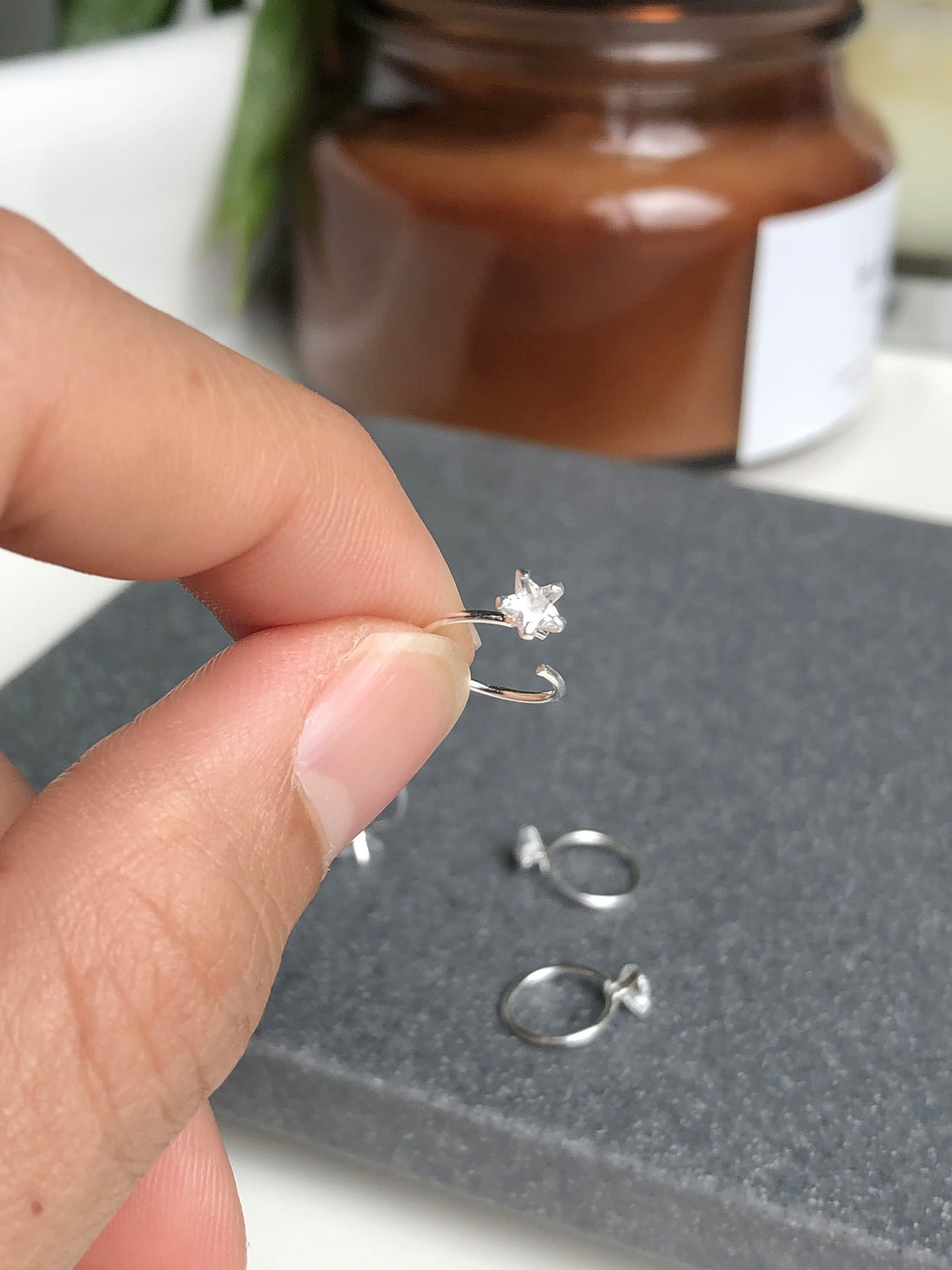 925 Sterling silver CZ star heart hoop earrings, star hoop earrings, heart hoop earrings, heart wire earrings, star wire earrings, starheart