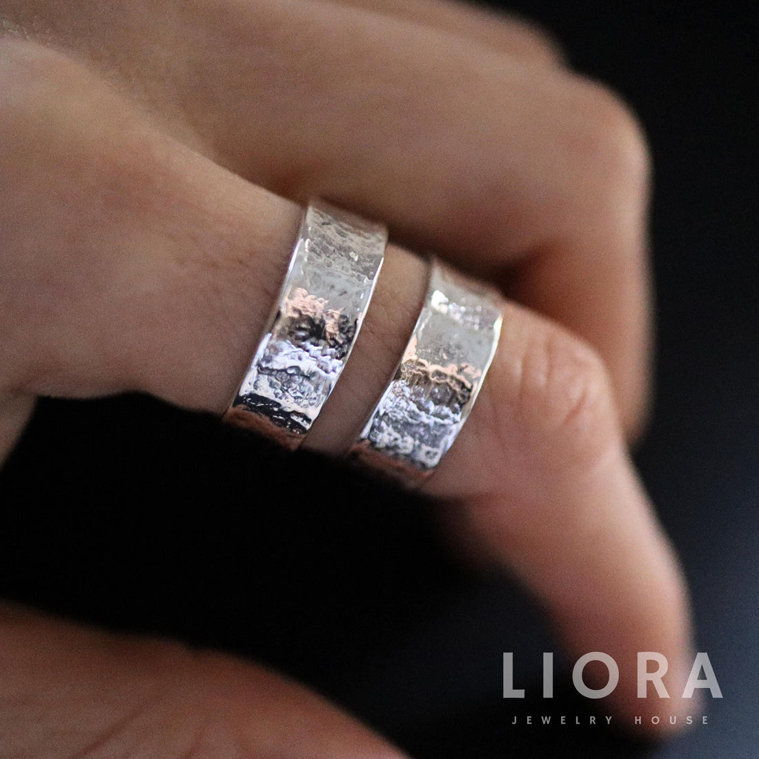 Hammered 7mm Band Ring