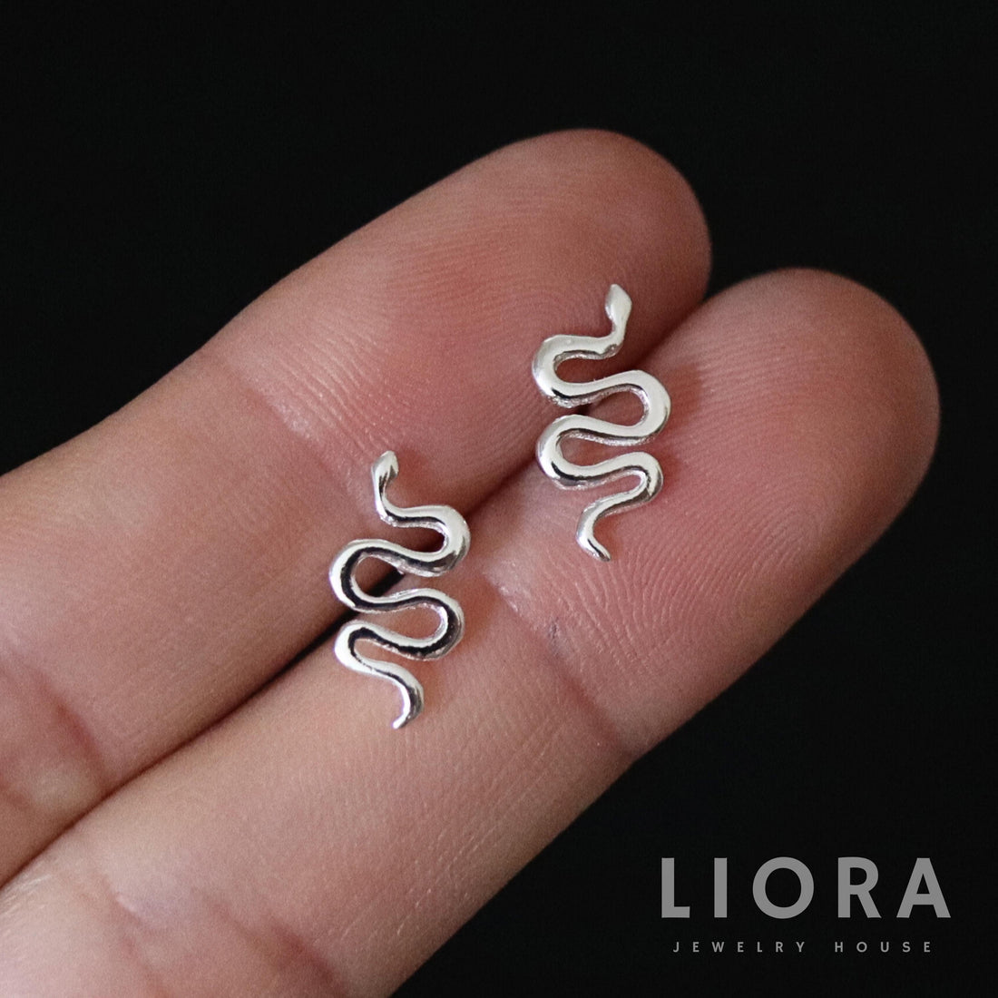 925 Sterling Silver Snake Stud Earrings, Snake Earrings, Snake Studs, snake Gift, Animal Earrings, Silver snake, Tiny Snake, Gift For Her
