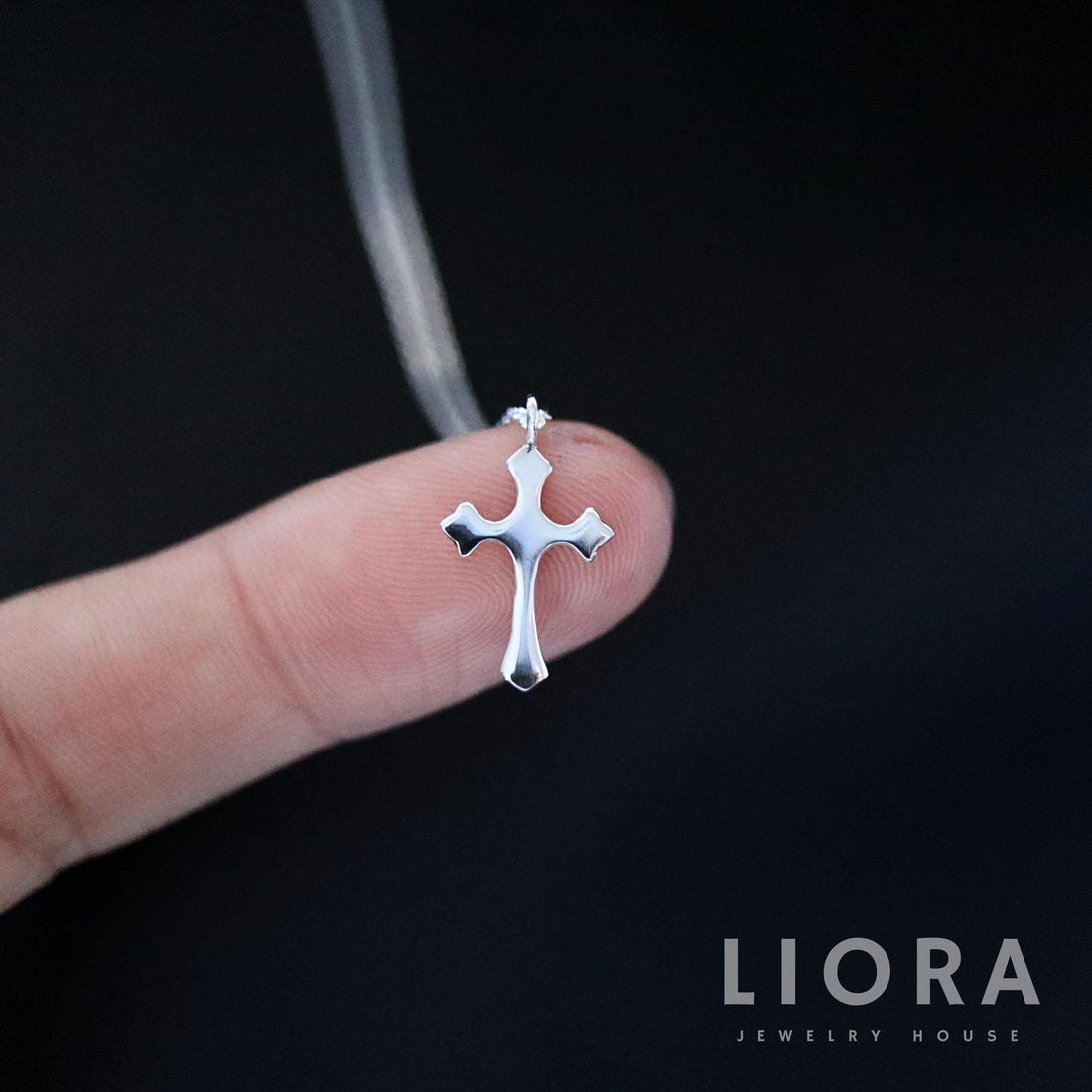 925 Sterling Silver Cross Necklace, flared cross necklace, Small Cross Pendant, Cross Necklace, silver cross, Gothic cross pendant