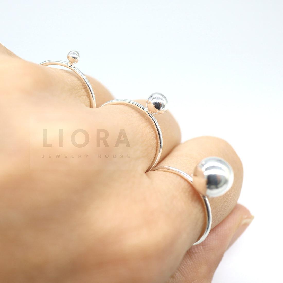 925 Sterling Silver Solid Ball Ring, Geometric Ball Ring, Worry Ring, Silver Ball Ring, 3mm ball ring, 5 mm ball ring, 8 mm ball ring