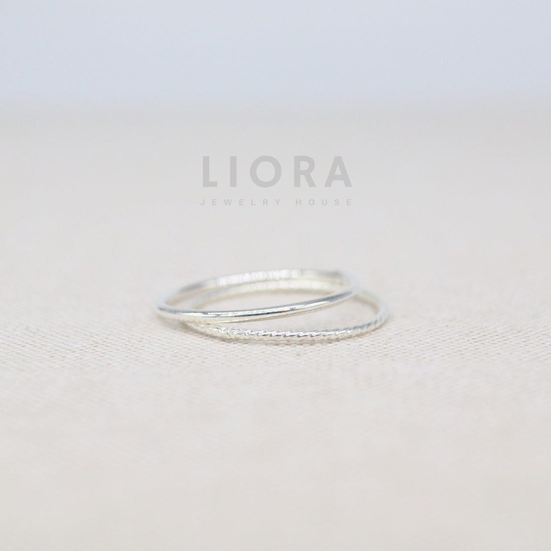 925 Sterling Silver 1 mm Skinny Ring Set, Skinny Ring, Double Ring Set, Stacking Ring, Thin Ring, Ring Set