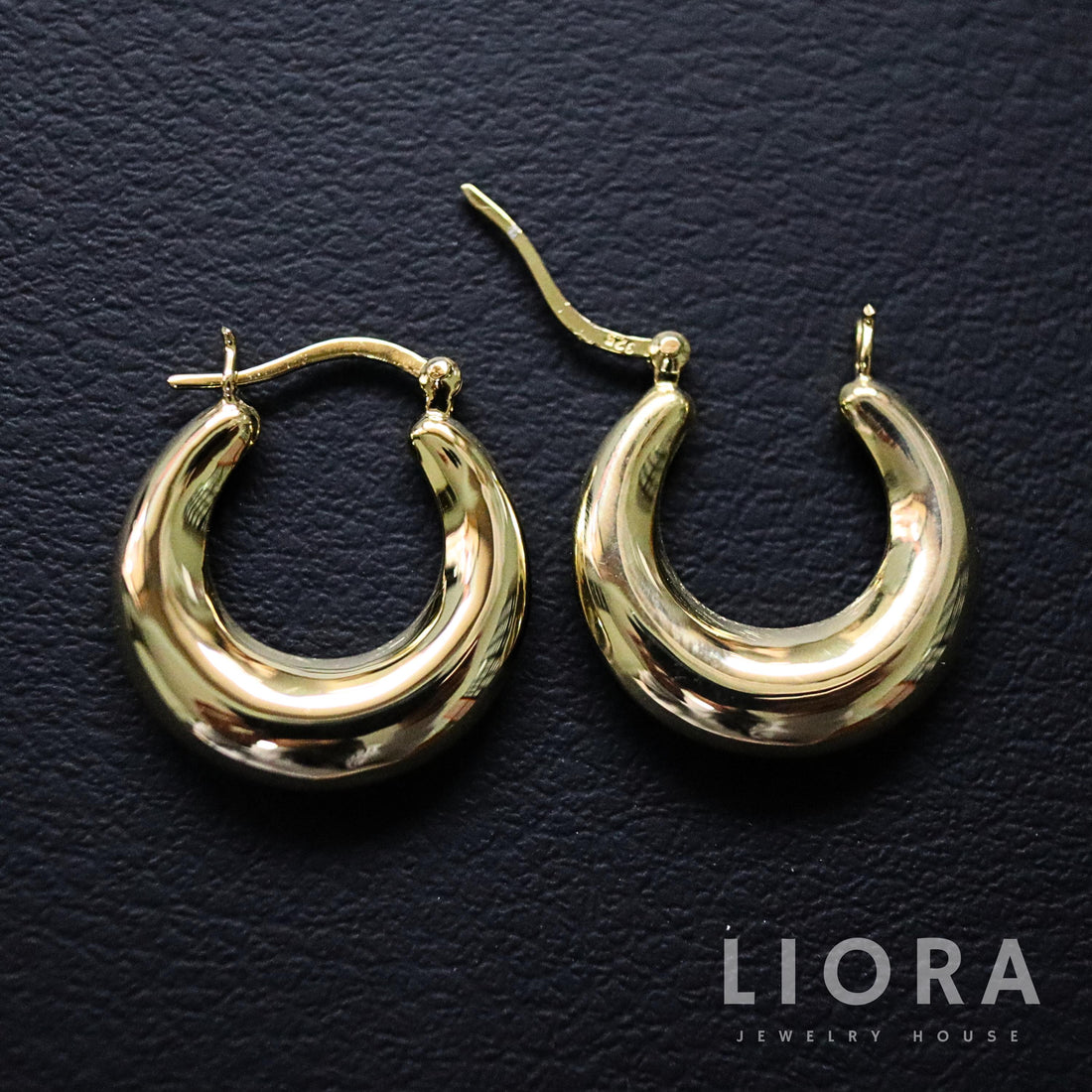 25mm Gold Bold Dome Hoop Earrings, Chunky Hoop Earrings, Gold Hoop Earrings, Thick Hoops, Round Thick Hoops, Silver Hoop, Women Hoop Earring